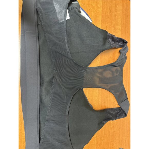 Reebok Plus Lux Colorblocked Racerback Sports Bra Women's 3X (22-24W )Black/Pink - Picture 9 of 10